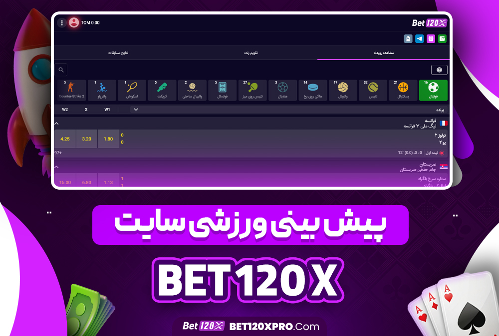 پیش‌ بینی ورزشی سایت bet120x